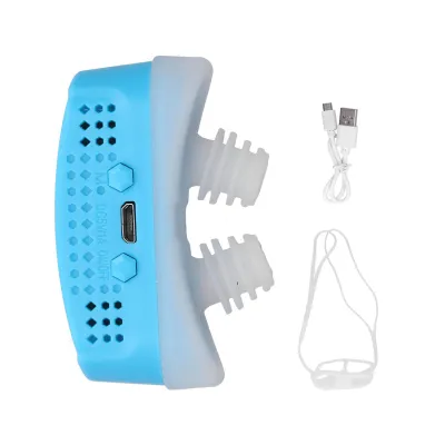 Produktbild von Tragbares Anti-Schnarch-Gerät, elektrisch, recycelbar, Schnarchlinderungsgerät für starke Schnarcher (blau)