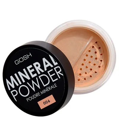 Obrázok produktu pre GOSH Mineral Powder, Univerzálne, Všetky tóny pleti, Honey, Hrniec, Matte, 8 g