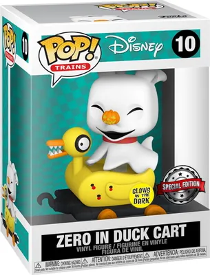 Produktbild von Disney Nightmare before Christmas - Zero in Duck Cart 10 Special Edition Glows in the Dark - Funko Pop! - Vinyl Figur