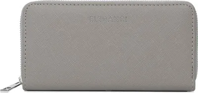 Image de Portefeuille en simili-cuir pour dames avec fente pour cartes et argent - gris, élégant et pratique