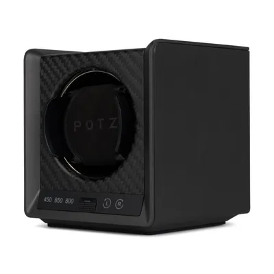 Image de POTZ, boîte à montres automatiques, dispositif de remontage automatique pour montres automatiques, couleur noire carbone