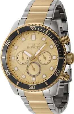 Obrázok produktu pre Invicta Pro Diver 46061 - Pánske Náramkové Hondiky - Quarz - Quartz s zlatým ciferníkom - 45m