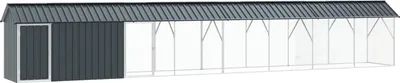 Obrázok produktu pre vidaXL Klietka pre vtáky antracitová 844 x 103 x 142 cm Pozinkovaná oceľ