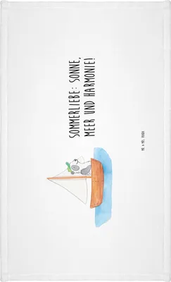 Produktbild von Mr. & Mrs. Panda Händehandtuch Sommerliebe - Weiß - Geschenk, Summer Feelings, Sommerferien Abschiedsgeschenk, Flauschtuch, Blühende Blumen, Handtuch 50x100, Jahreszeiten