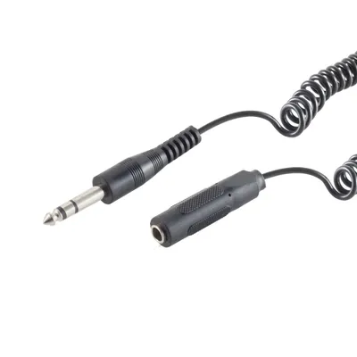 Produktbild von Klinkenstecker/ Klinkenbuchse, 6,3mm, Spiral, 5m