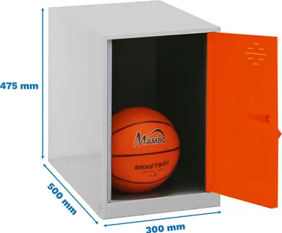 Obrázek produktu pro Skříňka Simonrack SIMONLOCKER DISM šedá, oranžová 8425437065064, 1 skříňka 30,0 x 50,0 x 47,5 cm