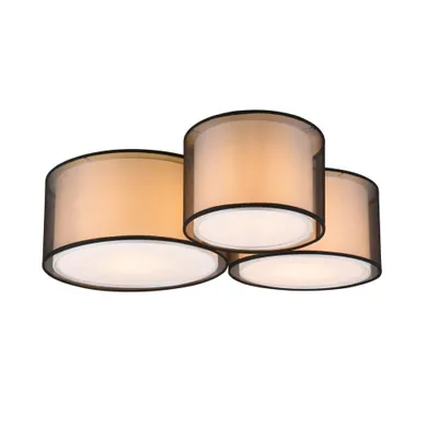 Zdjęcie produktu dla Plafon lampa sufitowa nowoczesna BURTON czarny Trio 611490332