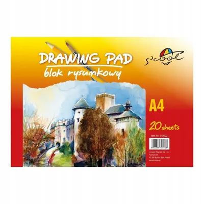 Produktbild von S'COOL Zeichen Papier| Skizzenblock (A4, 90 G/m², 20 Blatt) | Zeichenblock Weiß | Skizzenbuch für Drawing