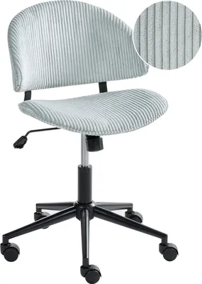 Produktbild von BELIANI Bürostuhl Hellblau Cord Drehbar Höhenverstellbar Modernes Design Retro Stil Schreibtischstuhl Computerstuhl für Homeoffice Büro Arbeitsplatz