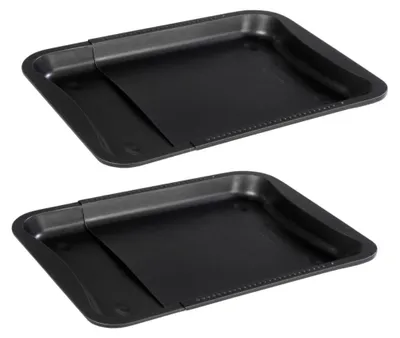 Image de Lot de 2 moules à gâteaux 35-52/32/3 cm en acier Black mettallic Black mettallic Zenker Black mettallic