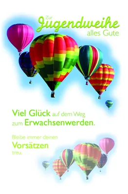Produktbild von Jugendweihe - Karte mit Umschlag - Heißluftballon