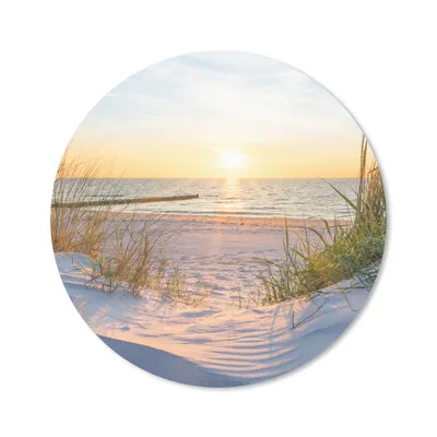 Produktbild von MuchoWow® Mauspad Mousepad Strand - Sonne - Düne - Gras - Sand - Horizont 20x20 cm - Mousepads - Maus Mat - Pad - Mausunterlage - Schreibtischmatte