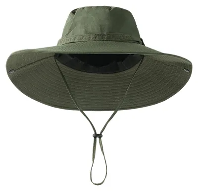 Produktbild von Fischerhut mit extra breiter Krempe, verstellbarer Passform, winddicht, mit Schnalle, faltbar, ideal für Reisen und Outdoor-Aktivitäten, UV-Schutz