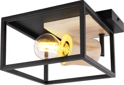 Produktbild von Globo Lighting Deckenleuchte Metall schwarz matt, 1x E27