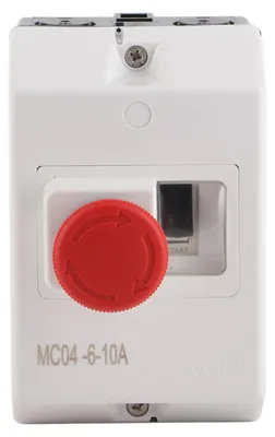 Immagine prodotto di Interruttore di protezione motore IP55, pulsante impermeabile con funzione di emergenza, 6-10A, 230/240V, 400/415V, 500V, 690V