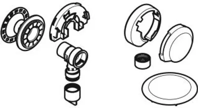 Produktbild von Geberit 242346211 Fertigbauset, zu Badewannenablauf