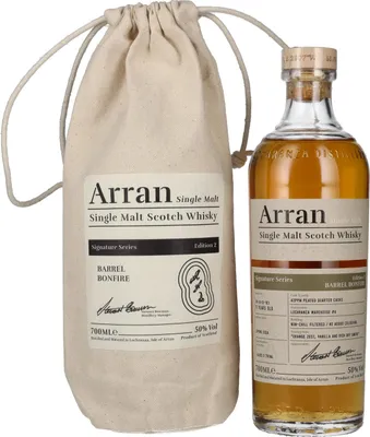 Produktbild von The Arran Malt Signature Series 2 BARREL BONFIRE Single Malt Scotch Whisky 50% Vol. 0,7l im Leinensackerl