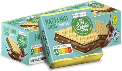 Produktbild von Frankonia Chocolat No Sugar Added Hazelnut Crisp Waffles Vegan 9er