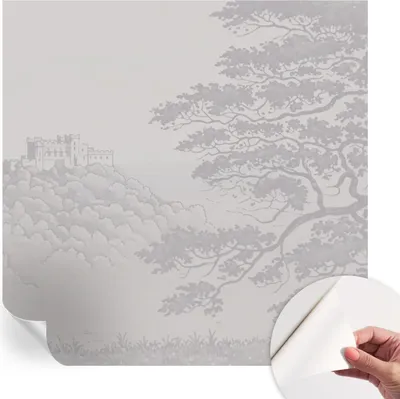 Produktbild von Selbstklebende Wandtapete - Dekorative Tapete für Wohnzimmer - Klebefolie für Wandbilder - Tapetenfolie für Wanddekoration - 250x250 cm - Burglandschaft