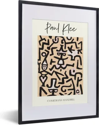Produktbild von MuchoWow® Gerahmtes Poster Paul klee - Kunst - Flugblatt der Komödianten 30x40 cm - Poster mit Schwarzem Bilderrahmen Wandposter Rahmen Foto Bilder - Wandposter Schlafzimmer
