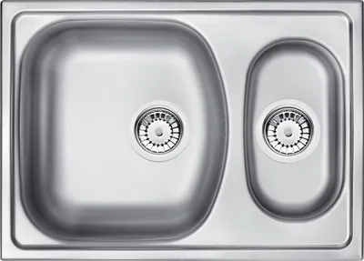 Zdjęcie produktu dla Zlewozmywak 1,5-komorowy XYLO, Stal Satynowa, 620x440 mm, Grubość 700 µm, Odpływ 3,5 cala, Podbudowa 600 mm