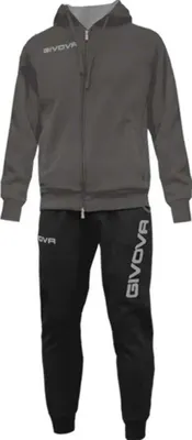 Produktbild von Givova King Trainingsanzug Schwarz,Grau XL Herren Schwarz,Grau XL