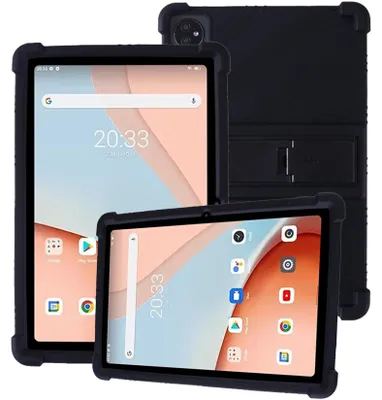 Obrázek produktu pro Tableta Pouzdro pro Oscal Pad 70 / Pad 70 WiFi 10,1", nárazuvzdorné měkké silikonové ochranné pouzdro se stojánkem Černá
