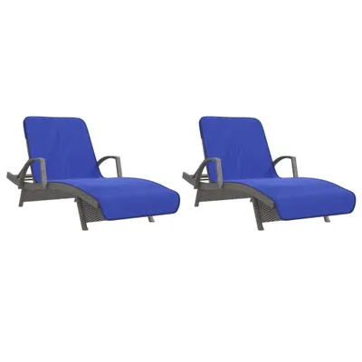 Produktbild von Strandtücher 2 Stk. Königsblau 75x200 cm Stoff 400 GSM