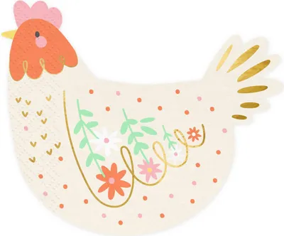 Produktbild von 20 Huhn Servietten Ostern 32 x 26 cm -