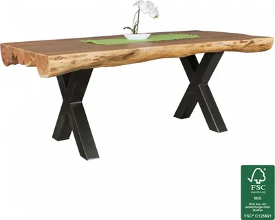Produktbild von Esszimmertisch Tisch WOOD 200 x 100 cm Akazie Landhaus-Stil Voll-Holz