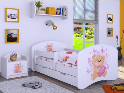 Immagine prodotto di Letto per bambini BDW con materasso e rete, 140x70