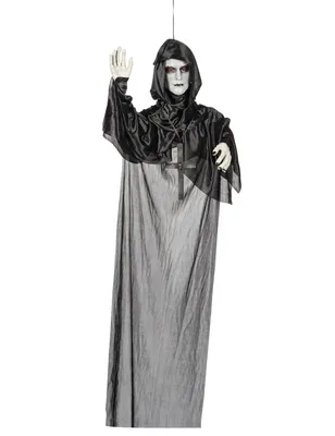 Produktbild von Figurka dekoracyjna mnicha z efektem blasku Dekoracja na Halloween czarno-biała 120 cm