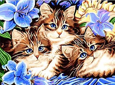Produktbild von Norimpex Diamond Gemä lde Drei Pferde in Blumen 30x40cm