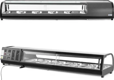 Zdjęcie produktu dla Witryna Chłodnicza Ekspozycyjna Z Oświetleniem Led 5 X Gn 1/2 190 W
