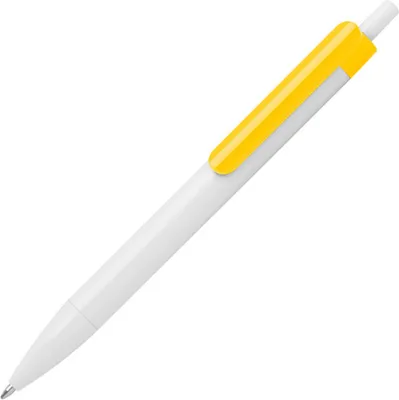 Produktbild von 20x Druckkugelschreiber / Farbe: weiß-gelb