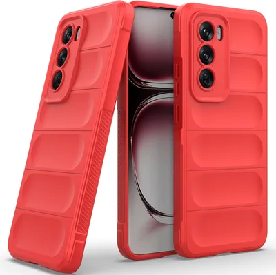 Produktbild von Handyhülle für Oppo Reno12 Weich TPU Silikon Stossfest Anti-rutsch Hülle Rot