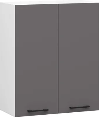Produktbild von Küchen-Hängeschrank OLIWIA Weiß 60 cm Front Graphitgrau B60xH72xT30 cm