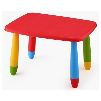 Kindertisch rechteckig rot 72,5x57x47 cm Kunststoff robust