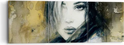 Produktbild von Bild auf Leinwand - Leinwandbild - Frau Gesicht Lippen - 90x30cm - Wand Bild - Wanddeko - Wandbilder - Leinwanddruck - Bilder - Kunstdruck - Wanddekoration - Leinwand bilder - Wandkunst - CA90x30-4053