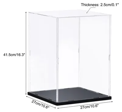 Produktbild von Klar Vitrine Acrylbox, Versammeln Durchsichtig Box Staubdicht Schaukasten 25x25x40cm fš¹r Sammlerstš¹cke, Handwerk