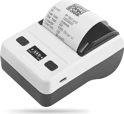 Produktbild von INF Tragbarer 58mm Bluetooth Thermobondrucker - USB für Android iOS Windows Weiß