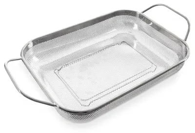 Image de Passoire de cuisine ANETT - Passoire égouttoir - Acier inoxydable -  LFGB - 43 x 25 x 9 cm - Argenté