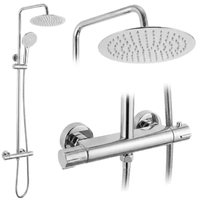 Produktbild von Duschset Rea Lungo + Termostat Chrom