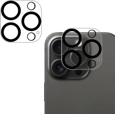 Productafbeelding van imoshion Camera Protector Glas 2 Pack voor de Apple iPhone 16 Pro - Zwart