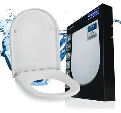 Produktbild von WENKO WC SITZ PALMA Klo Brillen Toiletten Deckel Absenkautomatik Fix-Clip