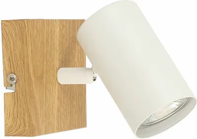 Immagine prodotto di Applique scandinava bianca con faretto Quentin 1xGU10 15W REA838501-37 Reality