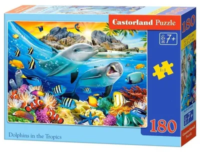 Productafbeelding van Puzzel, 180 stukjes, onderwaterleven. Merk: CASTOR, modelnummer: B-018468