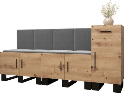 Produktbild von Garderobe ARTIN Set 17 mit gepolsterten Paneelen Industrial Design