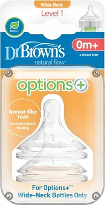 Image de Biberons à col large Dr. Brown's Tétine 0m+ 2 pcs.