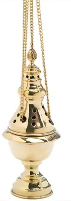 Produktbild von NKlaus Rauchfass Weihrauchfass mit Kette aus Messing, Handarbeit